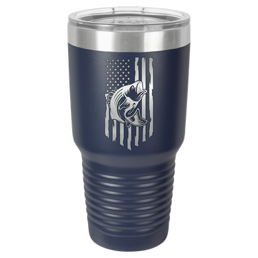 Rustic Us Flag Design Tumbler